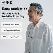 HA32 bone conduction headphones sound amplifier, specially designed for elderly people with hearing loss or hearing impairment.