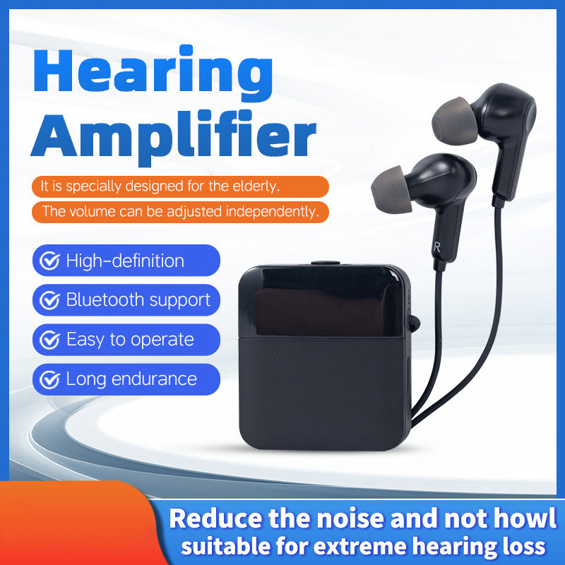 C98 High-Power Box-Type Hearing Aid Headphones with Rechargeable Sound Amplifier, Noise Cancelling, Bluetooth Hearing Aid Headphones for Seniors