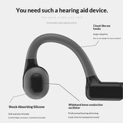 HA8 bone conduction earphone amplifly hear specially designed for seniors with independent volume adjustment for each side.