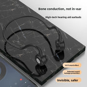 The new B2S+ bone conduction hearing aid headphones are non-in-ear, 5.3" Bluetooth wireless headphones designed for seniors.