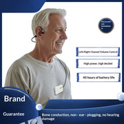 HA8 bone conduction earphone amplifly hear specially designed for seniors with independent volume adjustment for each side.