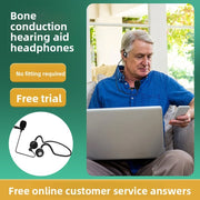 HA15 bone conduction hearing aid headphones, non-in-ear, wireless Bluetooth headphones for elderly people with hearing loss.